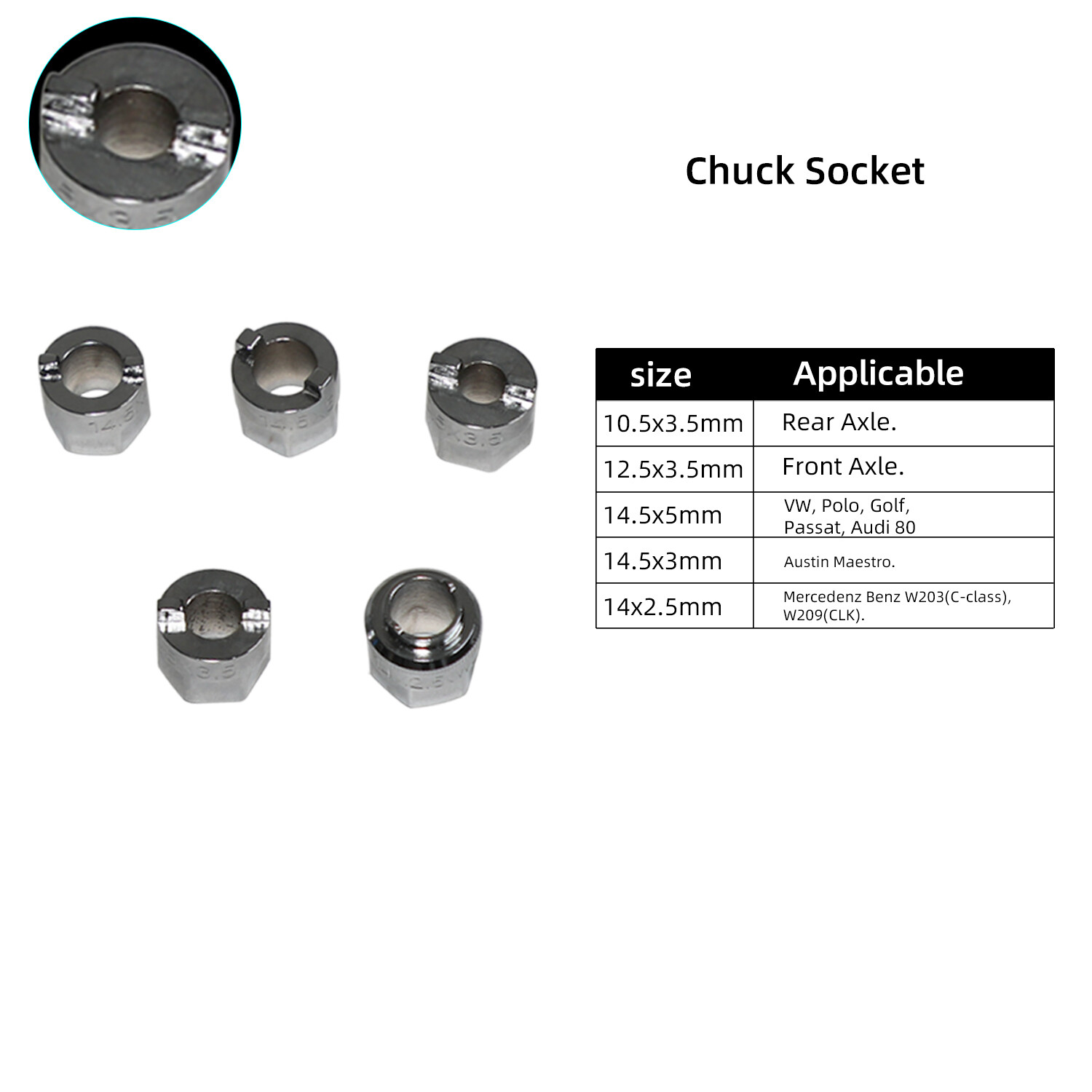 47pc Shock Absorber Tool Kit Suspension Top Mount Strut Nut Removal Tool Set