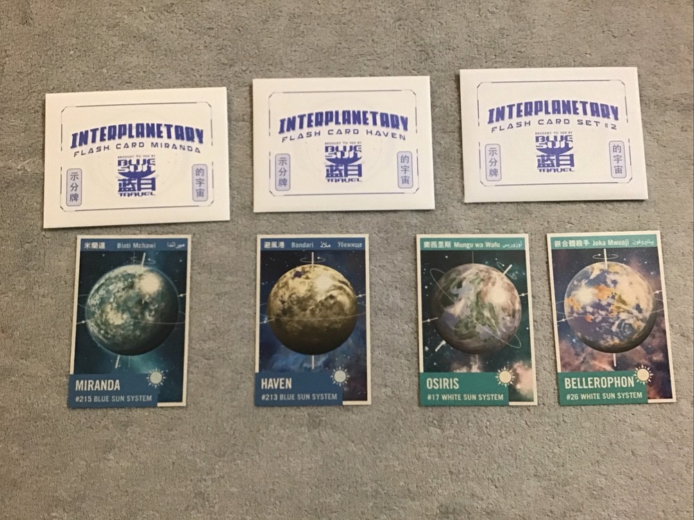 Lootcrate Exclusive FIREFLY SERENITY Framable Interplanetary Flash Cards Set x4