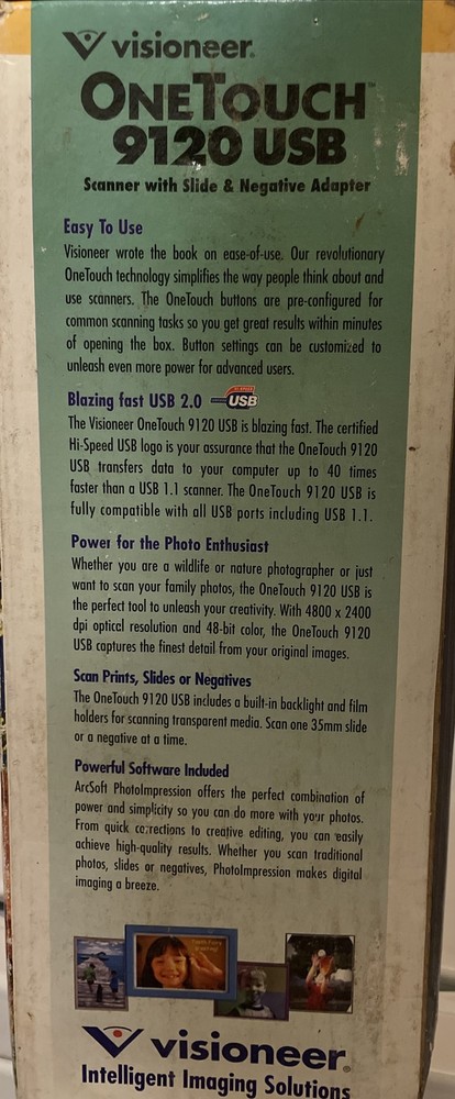 Visioneer One Touch 9120 USB CIB 4800x2400 DPI OCR Software NOS