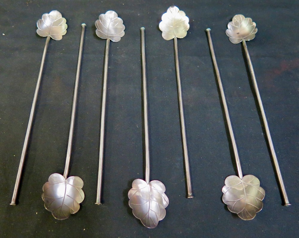 Vintage Sterling Silver Ice Tea Spoons from Mexico