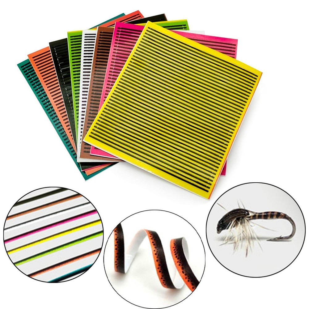 8Pcs Synthetic Peacock Quill Fly Tying Materials Wrap
