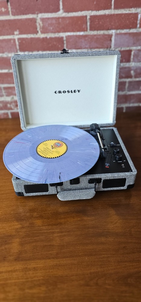 Open Box- Cruiser Plus Portable Turntable with Bluetooth In/Out - Herringbone