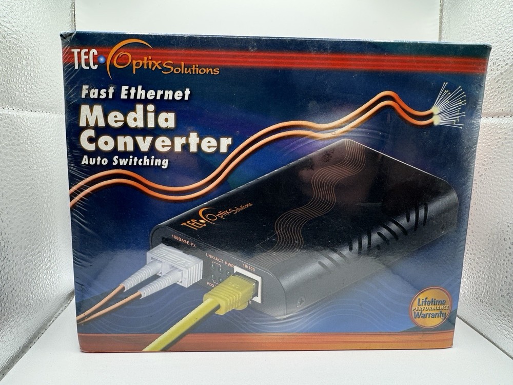 Tec Optix Solutions Converter Fast Ethernet Media Auto Switching MC-100st-MM