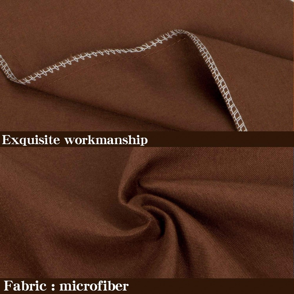 Pillowcase Set King Size, 2 Pack Microfiber, Stain Resistant, Brown