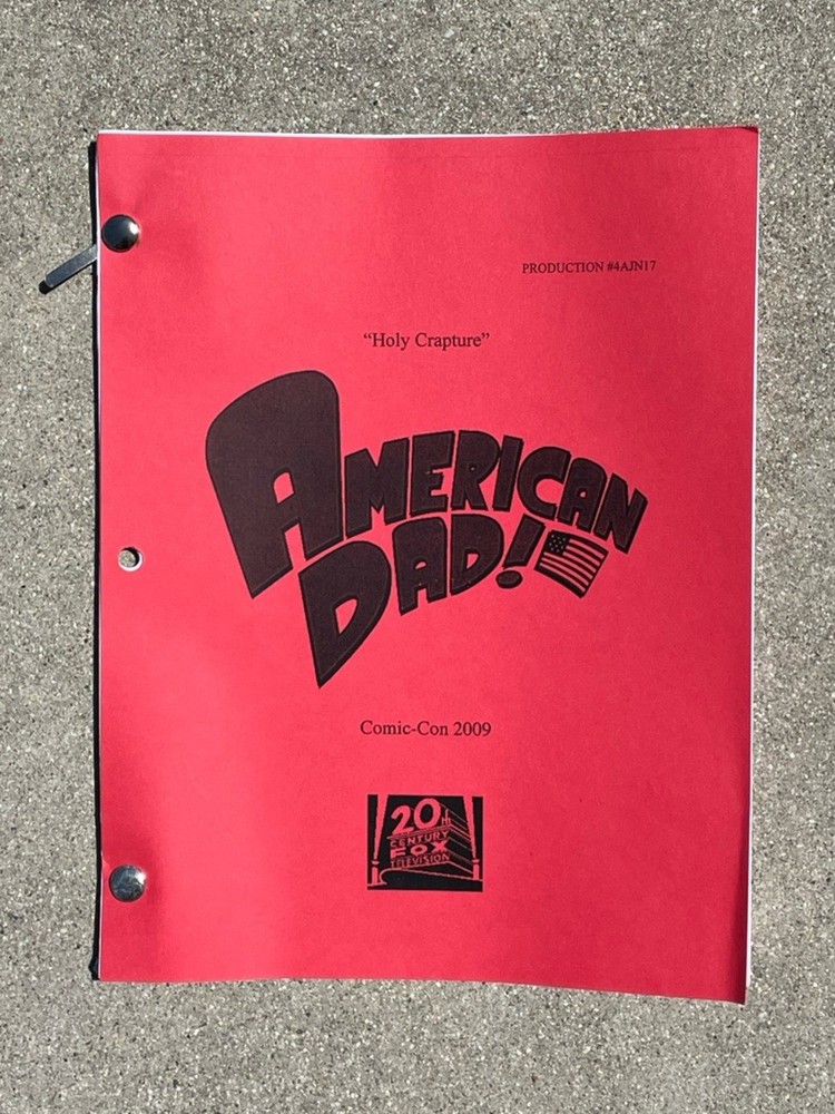 RARE American Dad Comic Con 2009 Panel Draft Holy Crapture Production Script