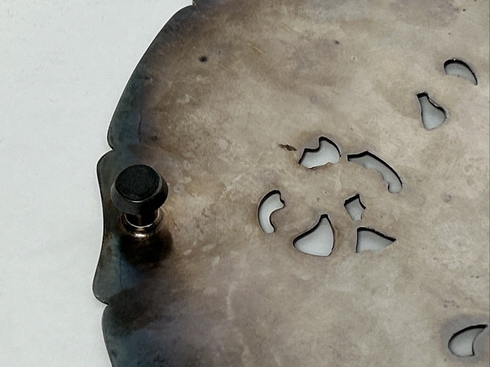 Gorham Electroplated Silver Trivet Footed 11" Diameter Ornate Design #YC49