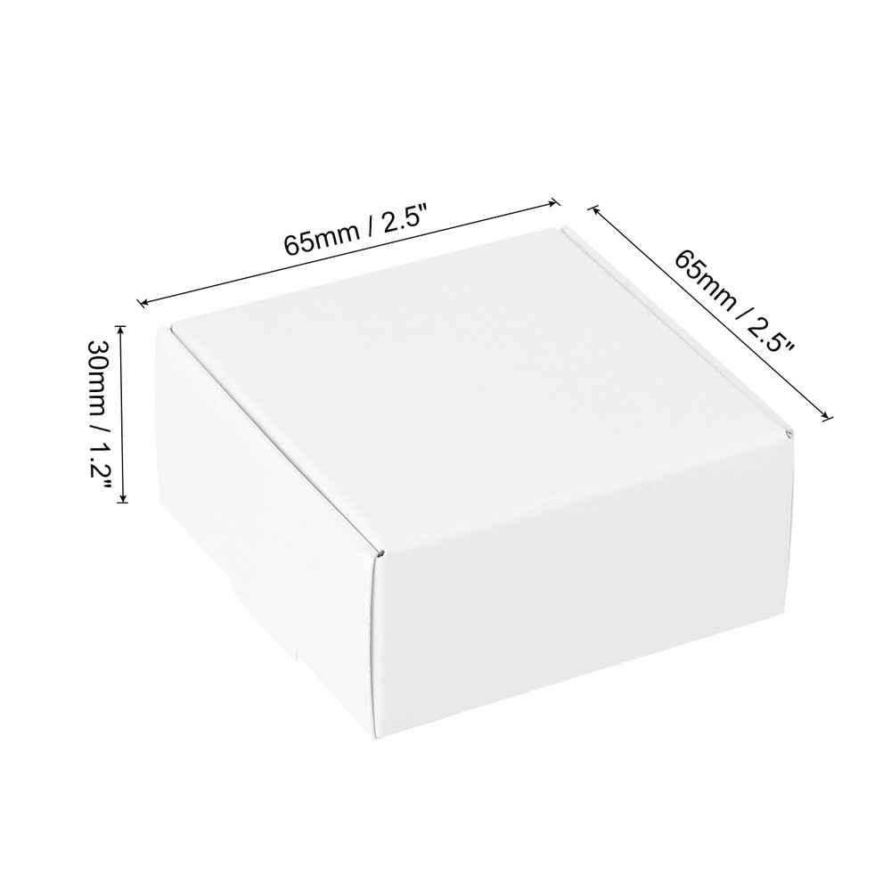 20 Pack 2.5x2.5x1.2" Paper Soap Box Soap Boxes Square White