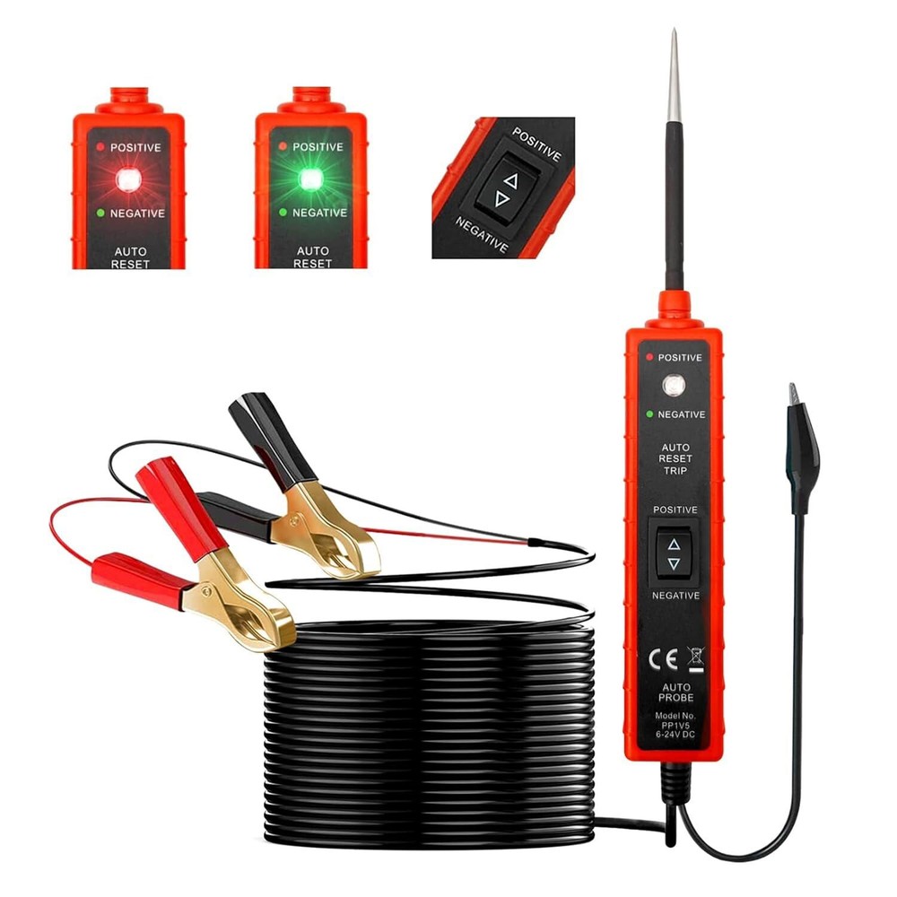 Automative Circuit Tester 6-24V,Short Circuit Probe Tester,with LED Test Light