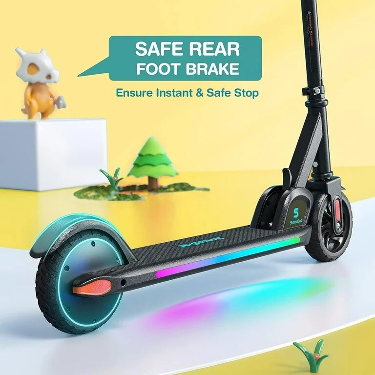 Electric Foldable Scooter, Led Customizable Lights, Adjustable Height And Speed