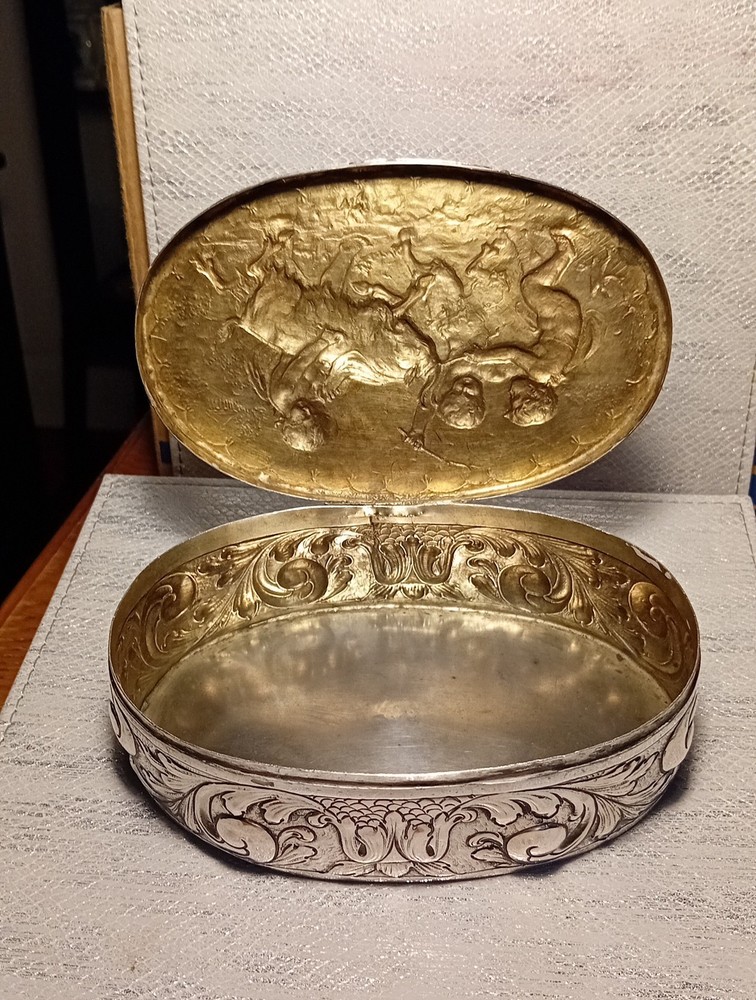 Solid Silver Box 19th Century German, Superb and Very Large.