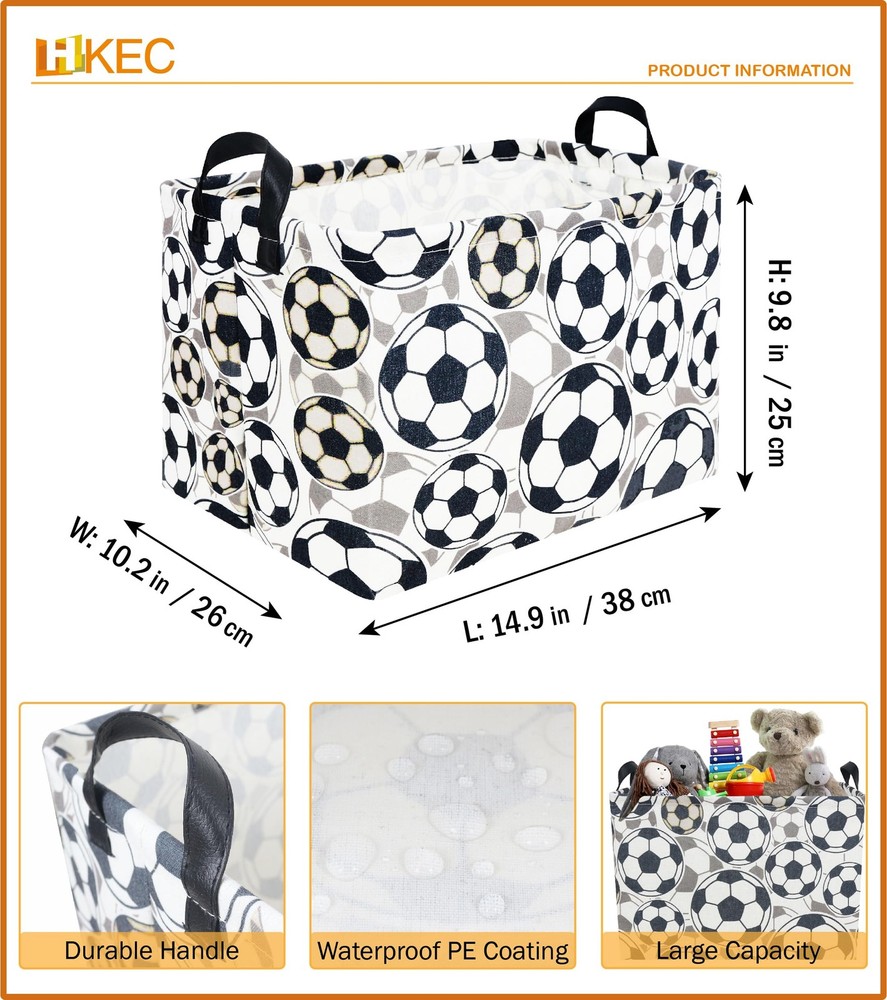 HKEC Rectangle Storage Basket with Handles,Collapsible Storage Bin, Gift Bask...