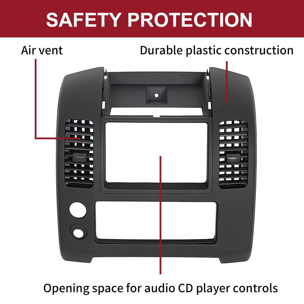 FOR Nissan Frontier 05-20 Center Dash Console Instrument Panel Cluster Lid Bezel
