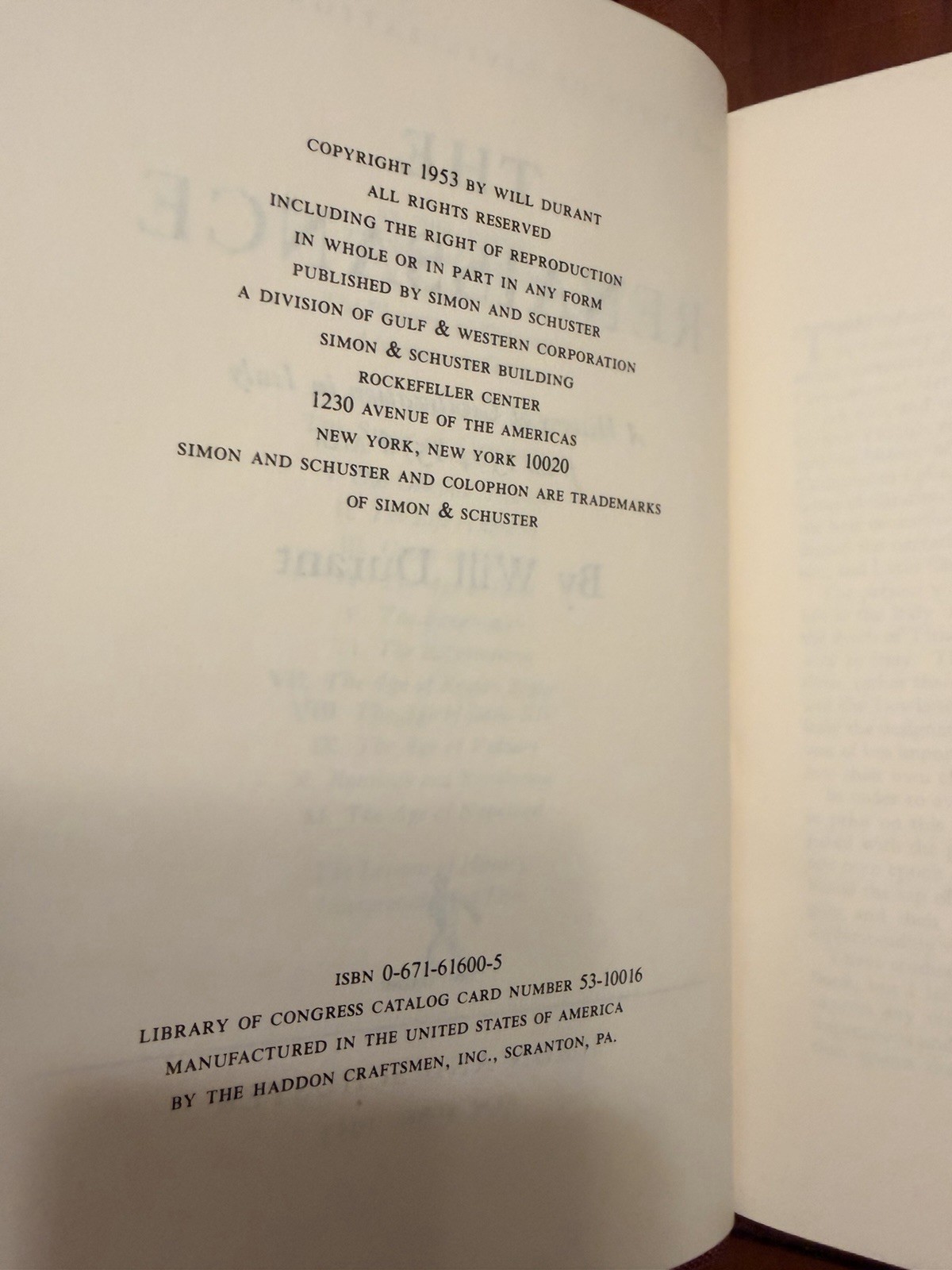 The Story of Civilization - 11 Volumes Complete Set HC/DJ Will & Ariel Durant