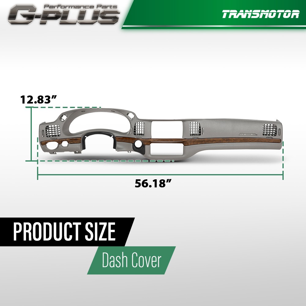 Fit For 01-05 Chevy Impala Dash Bezel Instrument Cluster Speedometer Trim Gray