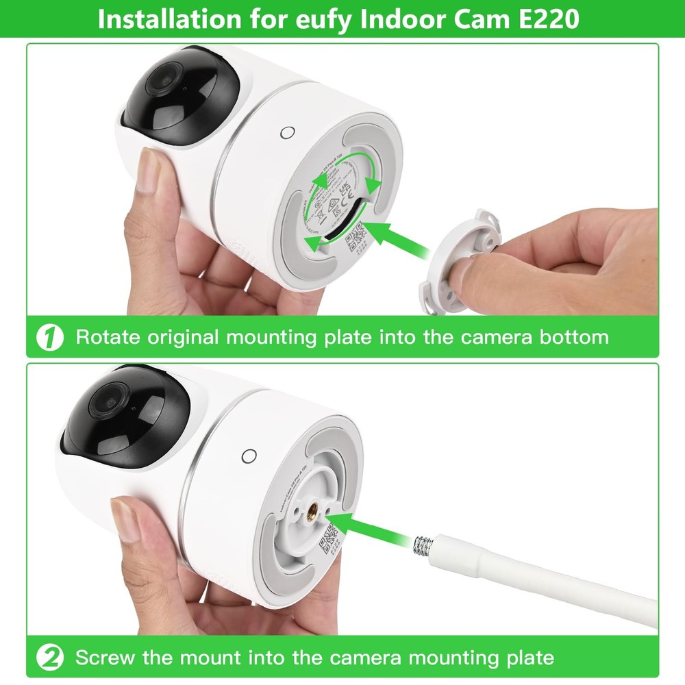 wochel 2Pack Security Camera Mount for eufy Solocam S220/C210, eufyCam White