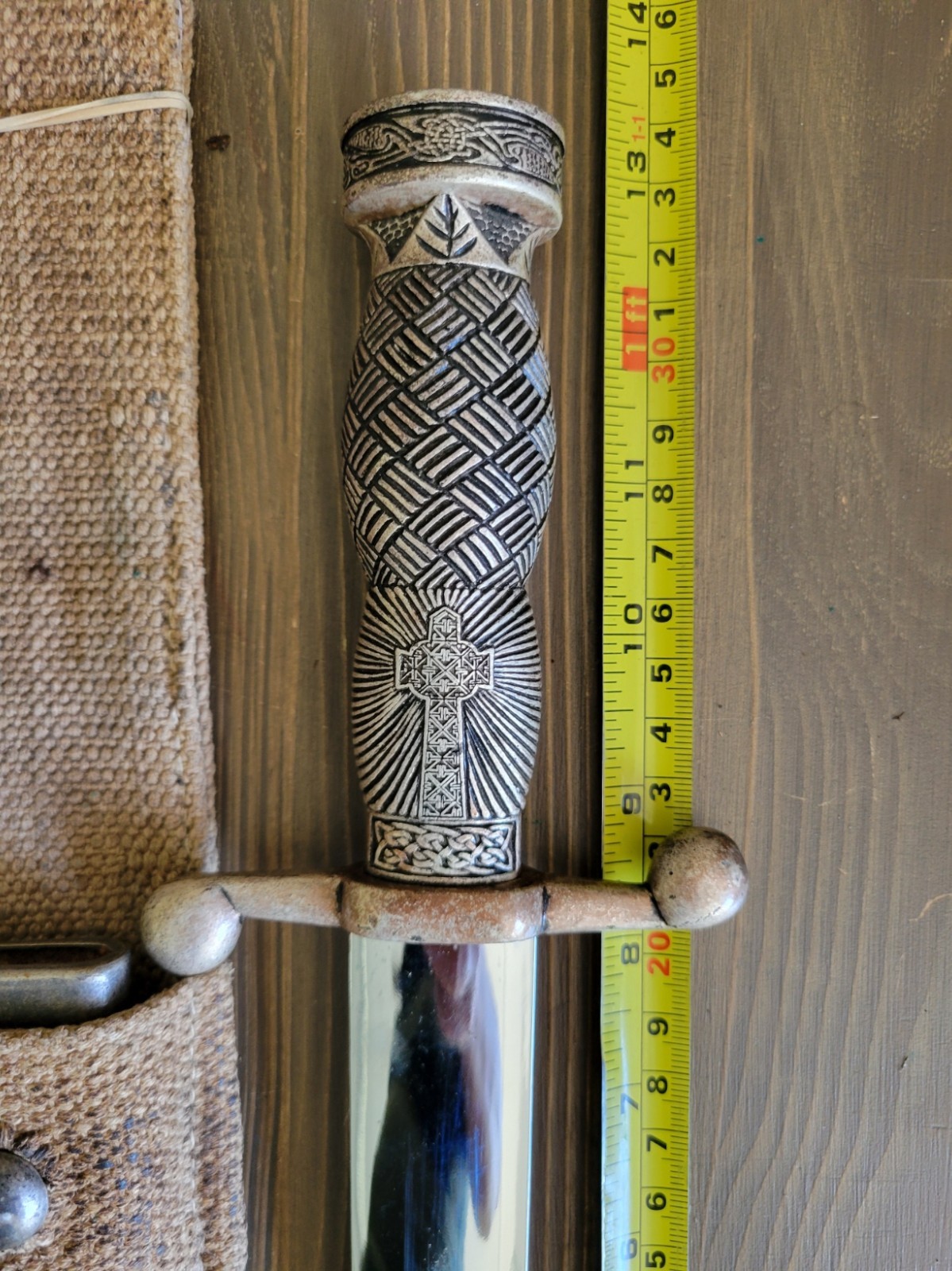UNIQUE! Vintage Nickle Silver Dagger with Sheath & Frog! Spanish?