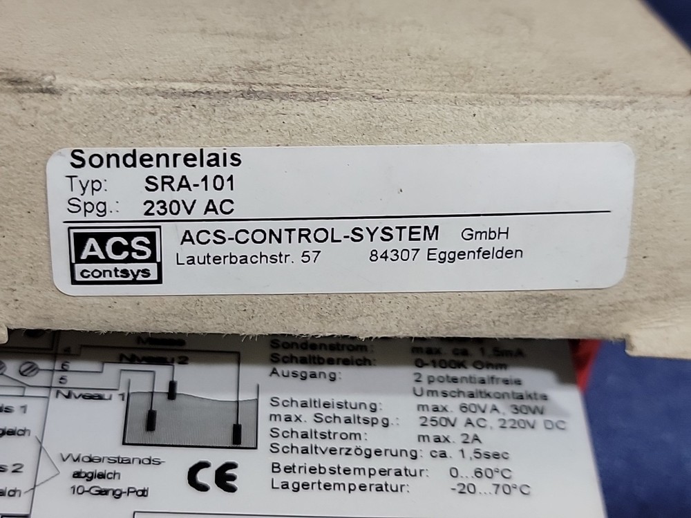 NEW ACS-CONTROL SYSTEM RELAY SRA-101 Qty 2