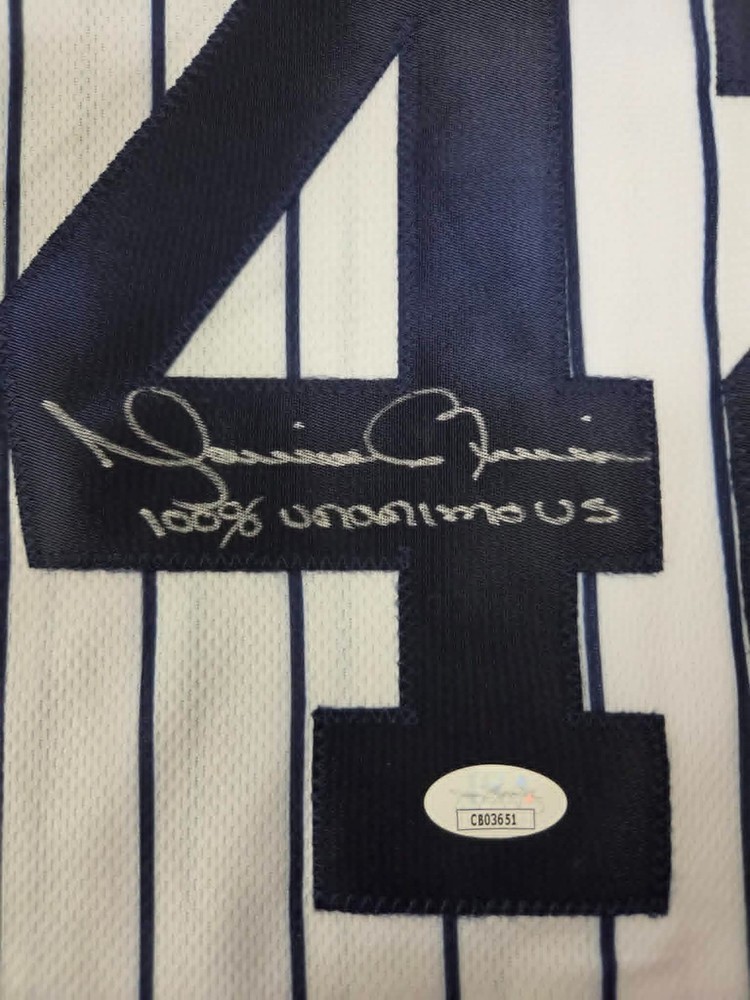Mariano Rivera Autographed Yankees Jersey "100% Unanimous" JSA Certified