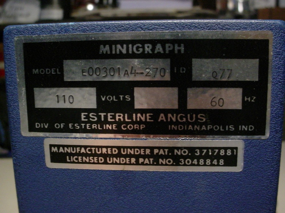 Esterline Angus E-00301A4-270 chart recorder