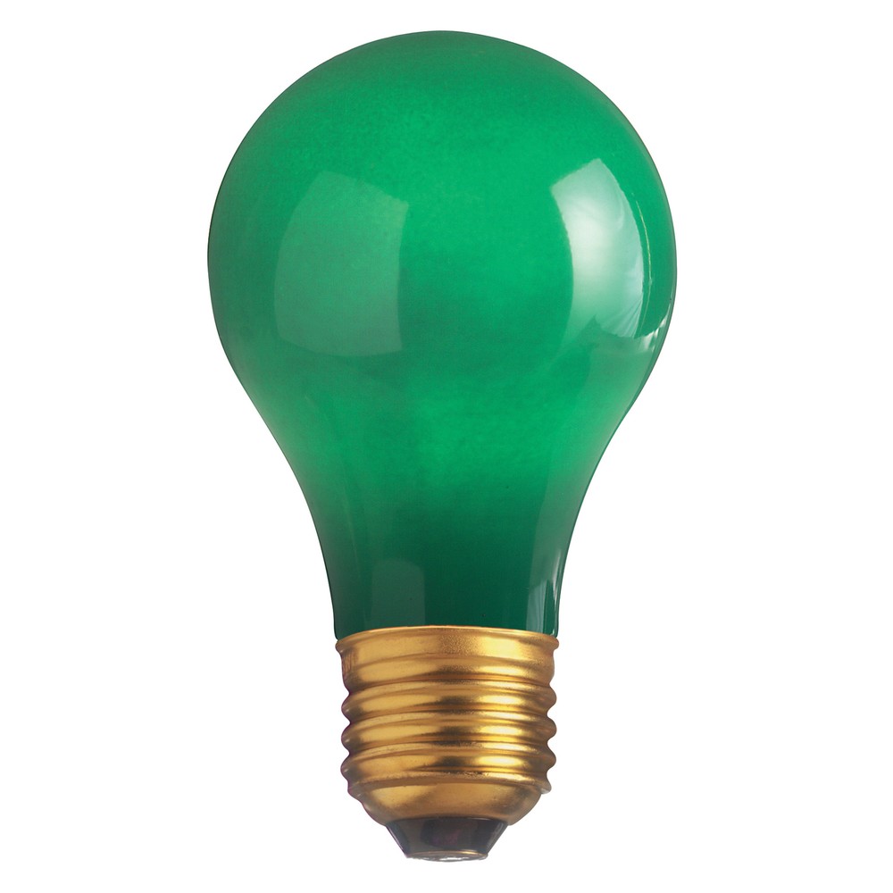 4 Pack CERAMIC SOLID GREEN BULBS A19 25W 120V Medium E26 Base 25A19 Dimmable