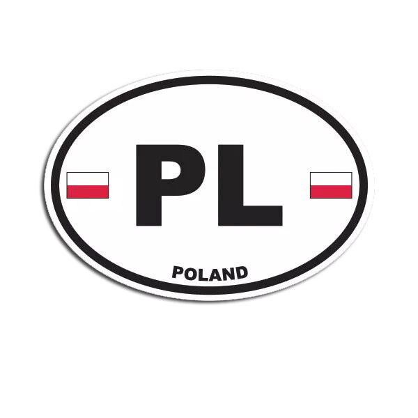 Poland Oval Sticker Decal
