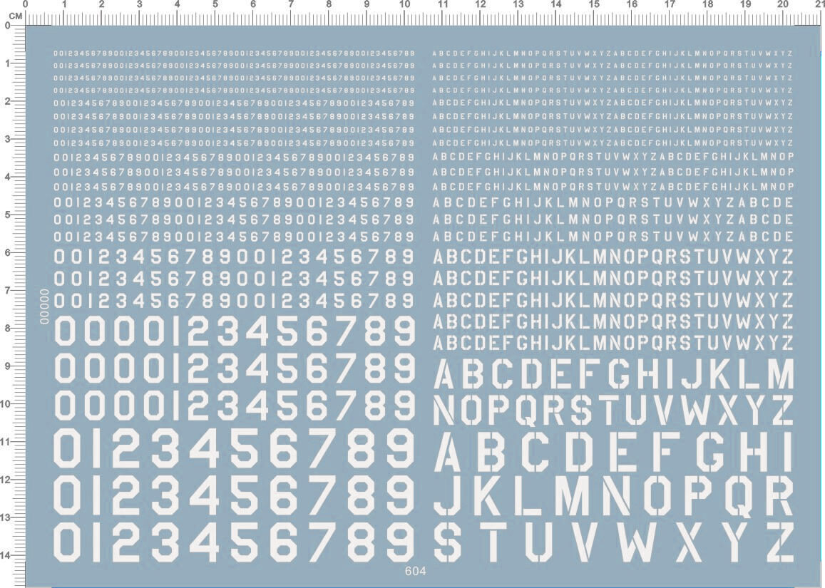 USAAF USA Letter Number Decals for different scales Model Kits White/Black