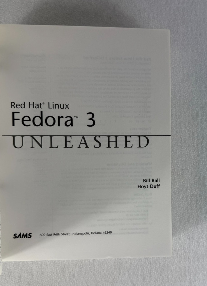 RED HAT LINUX FEDORA 3 Unleashed + Original Discs - Sams Publishing
