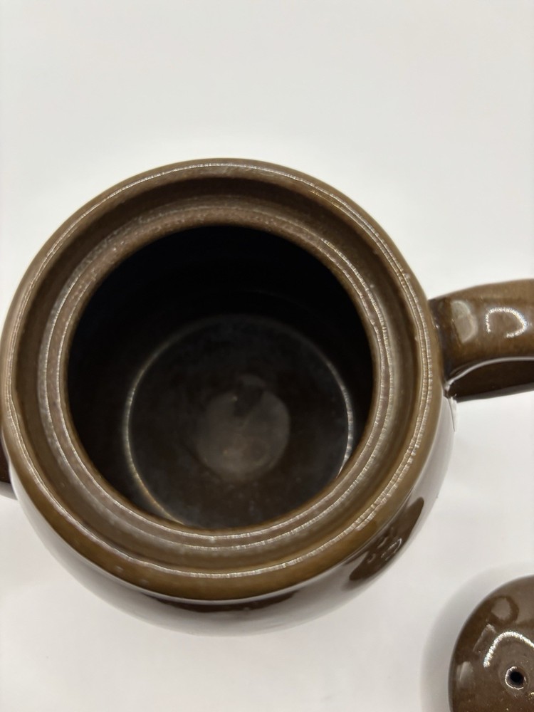 Brown Single Cup Teapot - Dark Brown Earthenware