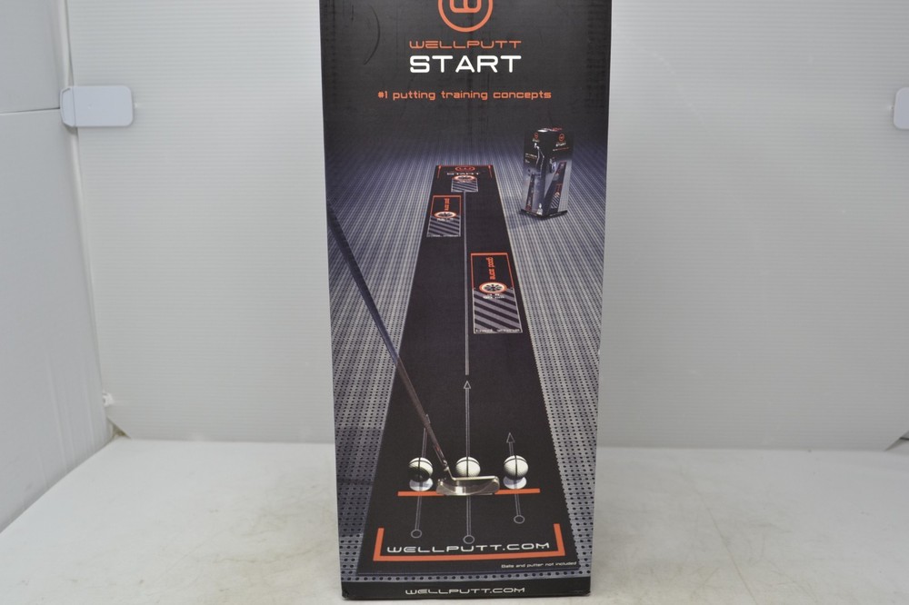 WELLPUTT Start Golf Putting Training Mat 10ft Practice Tool