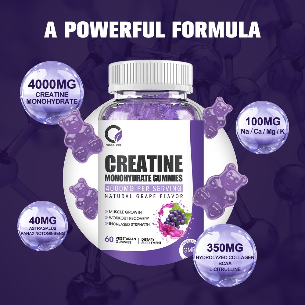 Creatine Monohydrate Supplement Creatine Monohydrate Gummies Workout Enhancer