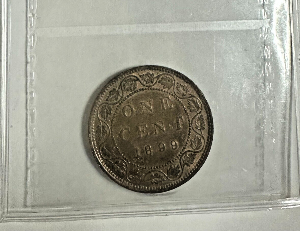 Canada 1899 1 Cent AU55 ICCS Certified