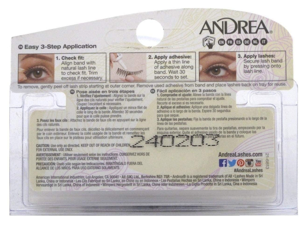 Lashes Strip Style 45 Black (6 Pack)