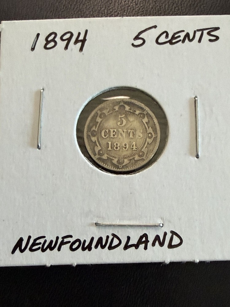 1894 Newfoundland 5 Cents Silver Nice Grade