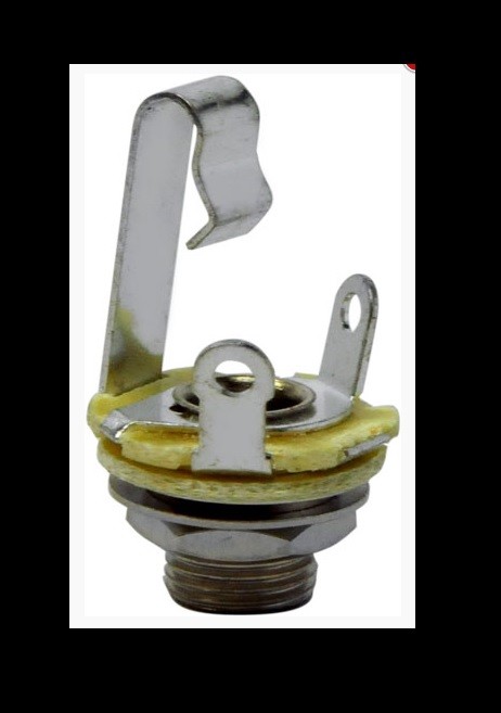 MOJOTONE 1/4 Mono Input jacks (5), (Switchcraft #11 Clone), with nut & washer.