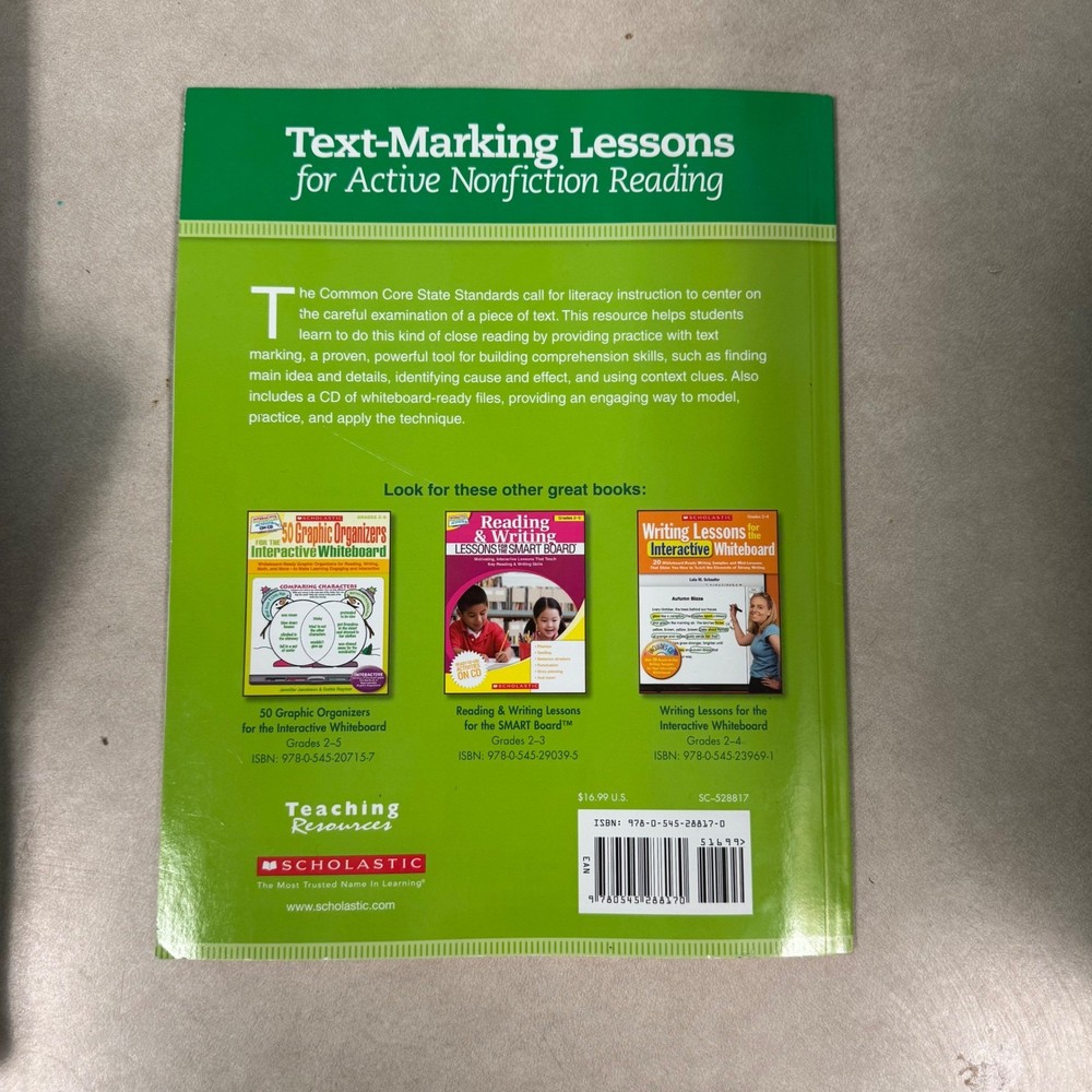 Scholastic Text-Marking Lessons for Active Nonfiction Reading Grades 2-3 CD