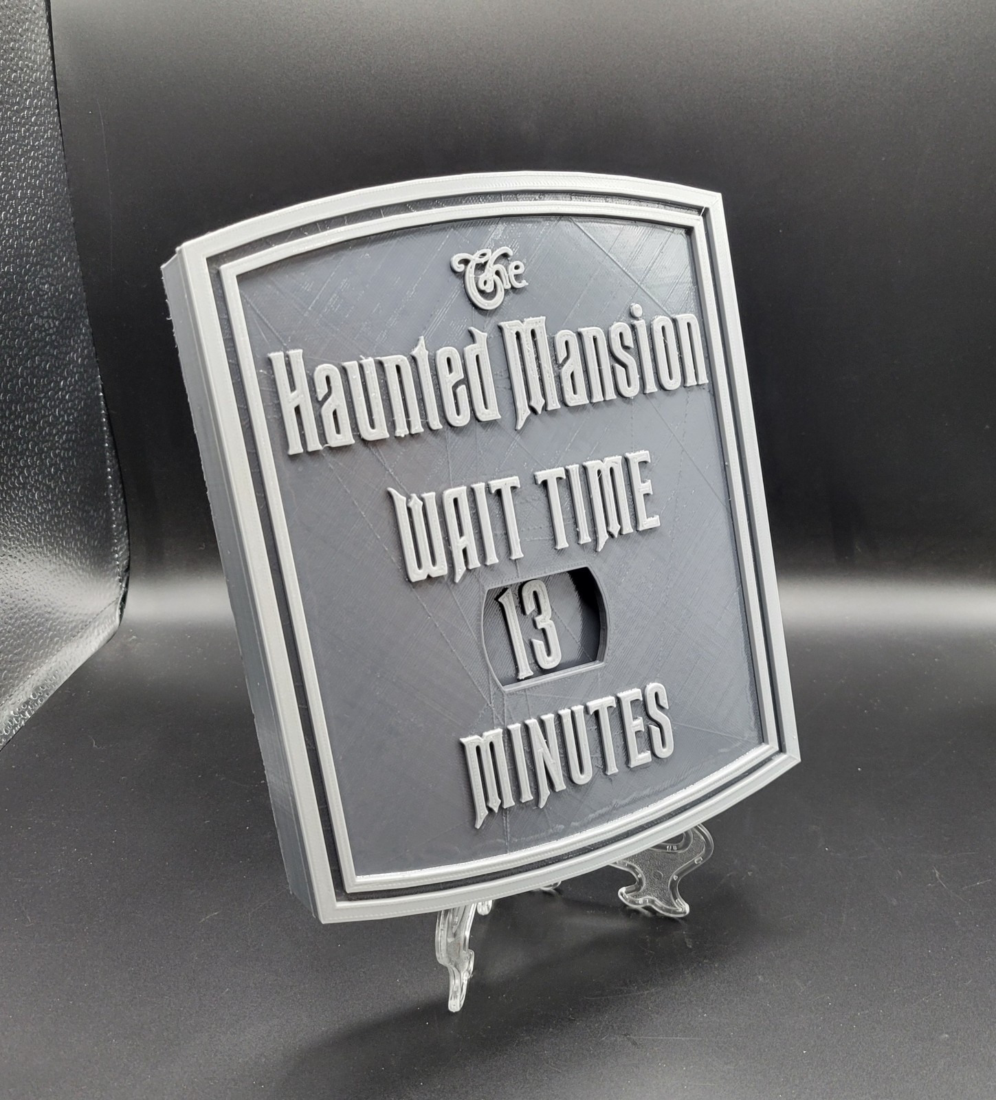 8.75 x 7 inches Haunted Mansion Wait Time Sign Plaque Replica - Disney World
