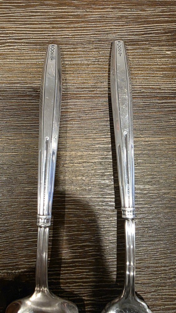 Antique Sterling Silver handle serving Fork & Spoon Set