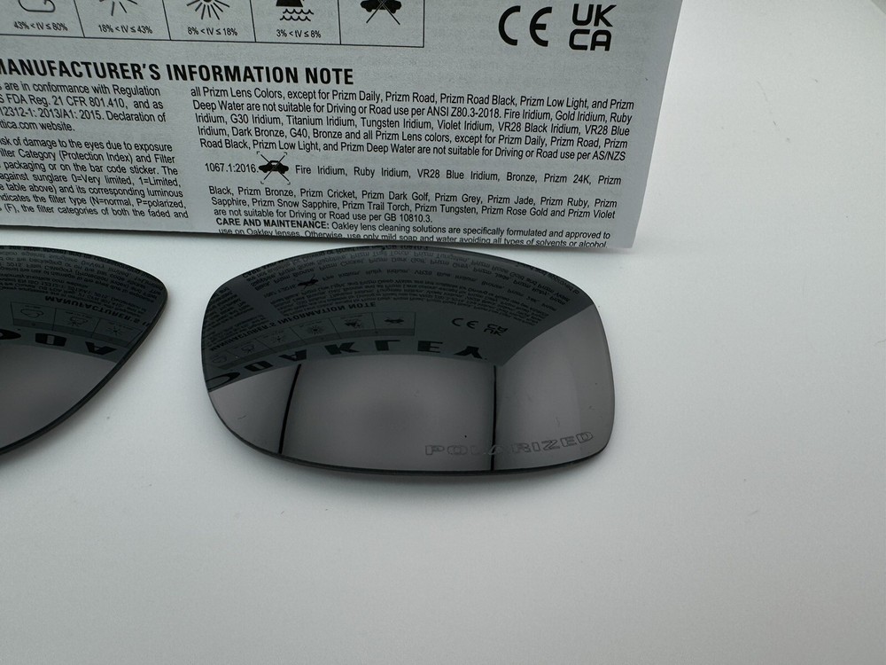 OAKLEY JUPITER SQUARED BLACK IRIDIUM POLARIZED AUTHENTIC REPLACEMENT LENSES 9135
