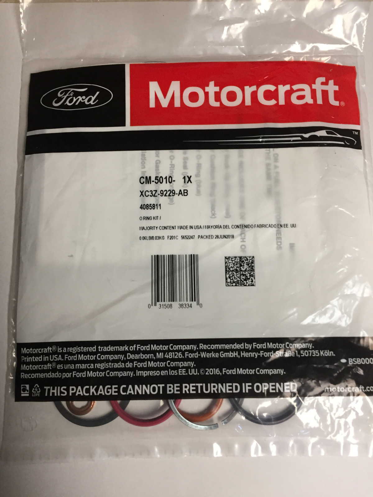 CM-5010 ( Set of 8 ) NEW OEM Motorcraft 7.3L Diesel Fuel Injector O-Ring Kits