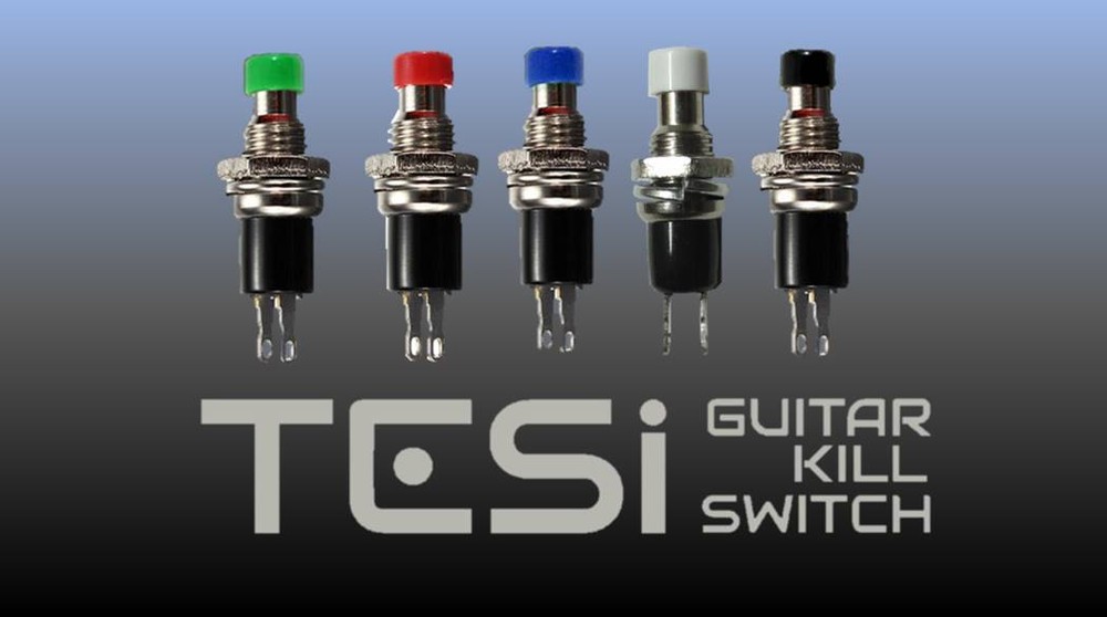 Tesi MICRO 7MM Momentary Push Button Guitar Kill Switch with Red Top