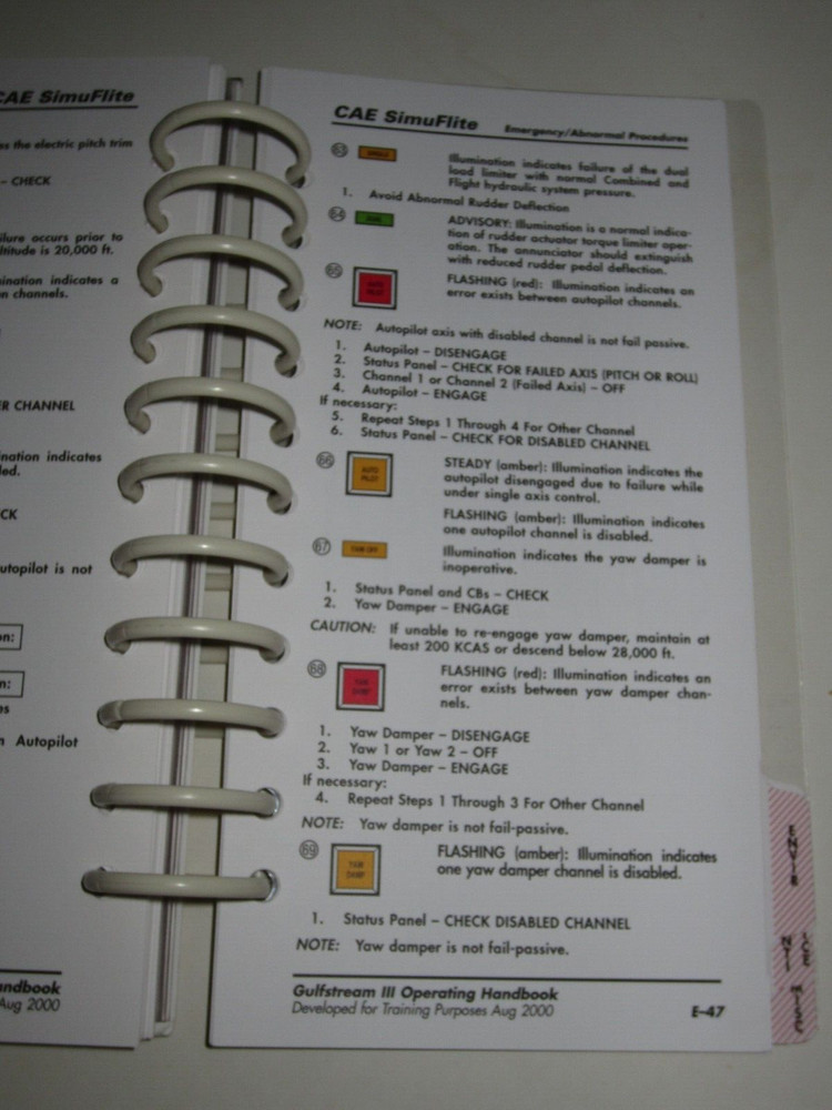 CAE Gulfstream III G3 Operating Handbook