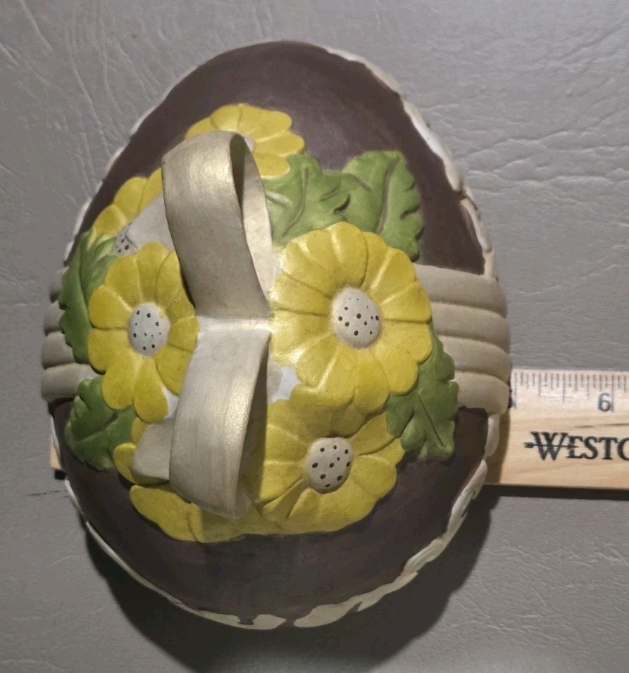 Vintage Ceramic Hand Painted Easter Egg Candy/Trinket Dish