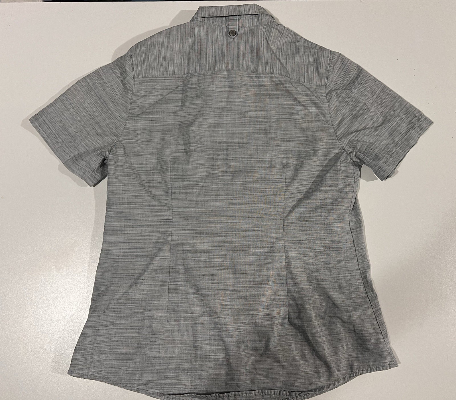 Chef Works Men's Short Sleeve Shirt Urban Collection Size M Gray Snaps