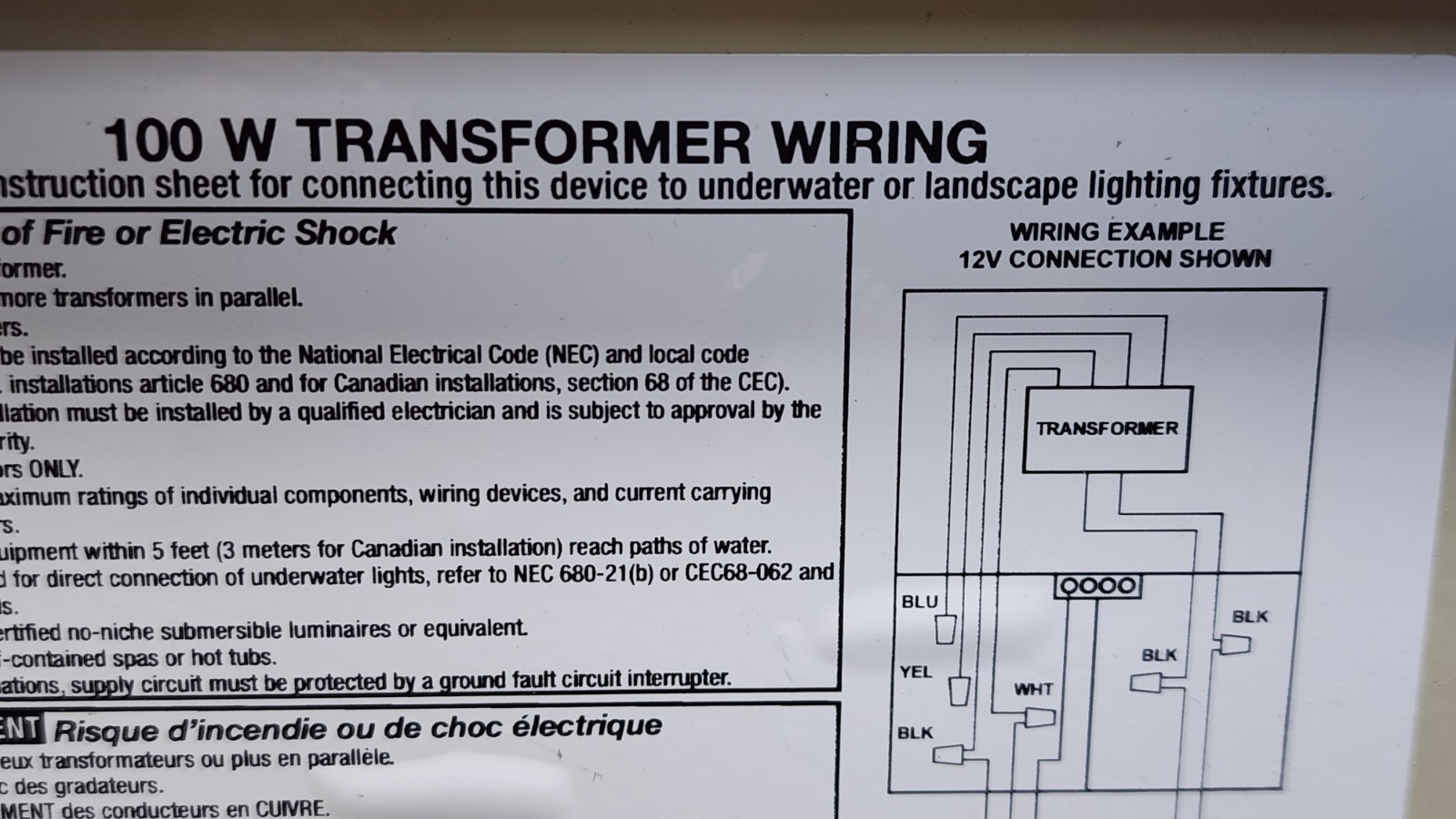 Intermatic PX100 Low Voltage Pool/Spa Light Transformer 12, 13, 14V, 100W *Read