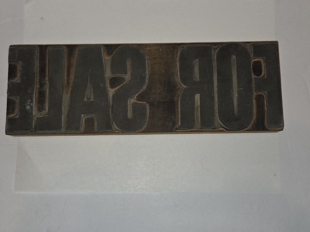 Vintage FOR SALE Prinking Stamp Block