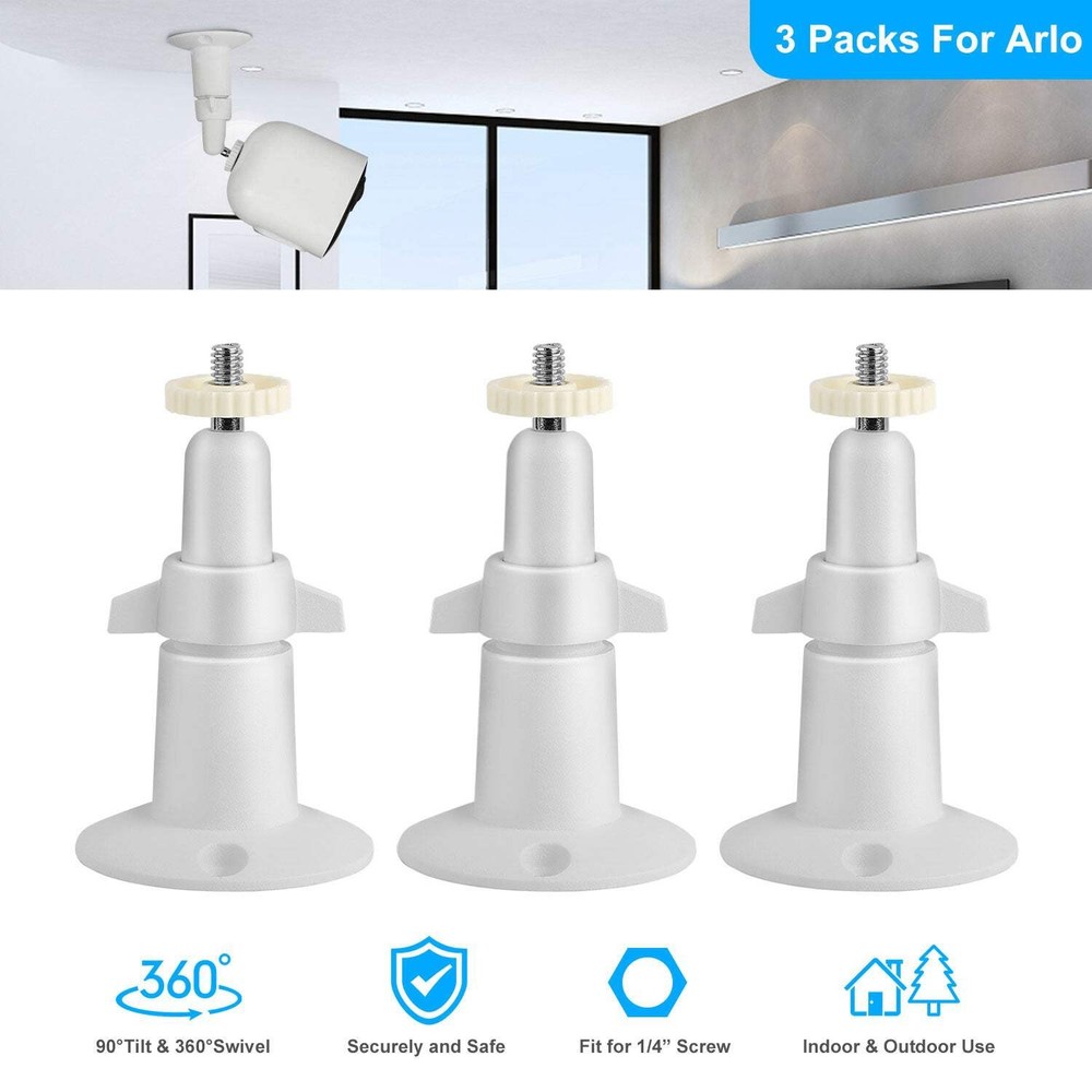 3 Packs Security Camera Wall Mount for Arlo 360¡Adjustable Camera Holder Garden