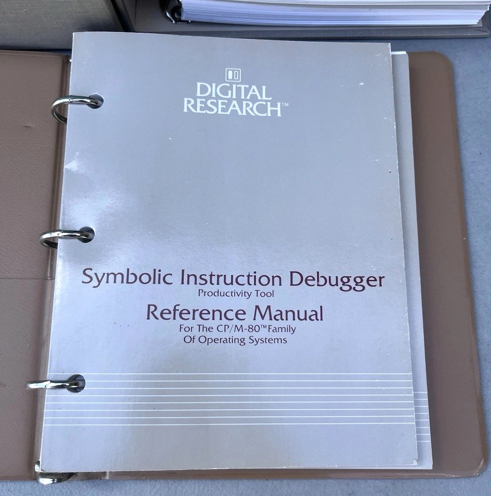 Digital Research CP/M Plus Programmer's User's Guide Symbolic Instruction Manual
