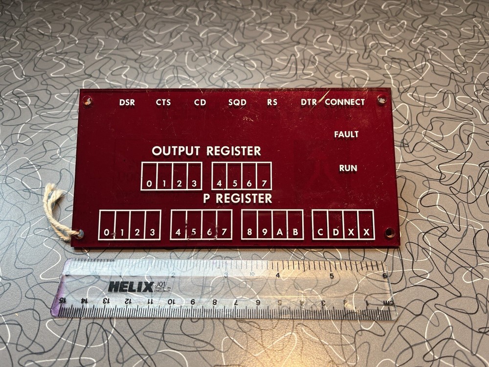 Vintage 1970's Computer Display Panel - Plexiglass Output Register DEC? Modem?