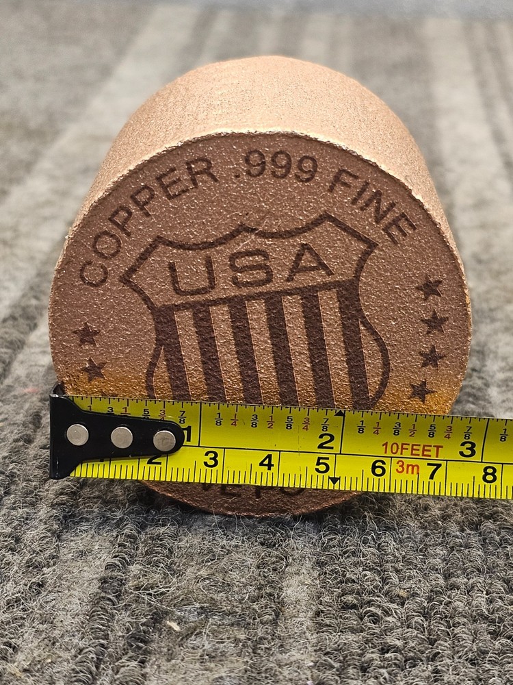 5 Pound Cylinder Walking Liberty Copper Bar