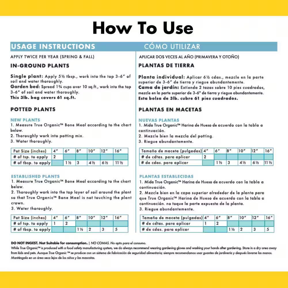 4 Lbs. Organic Bone Meal Dry Fertilizer 7-7-0